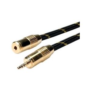 ROLINE GOLD 3,5 mm audio verlengkabel M/F, Retail Blister, 5 m - meerkleurig 11.88.4755