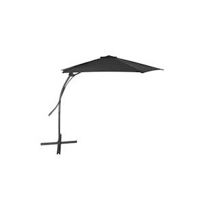 Feel Furniture - Zweefparasol - 3 Meter doorsnede - Stalen frame met polyester parasoldoek - Donkergrijs - 8719743420519 - 8719743420519