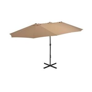 VidaXL Parasol Aluminium Paal 460x270 cm Taupe