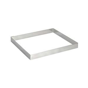 De Buyer vierkante vorm RVS 20x2cm - Roestvrij staal GM387