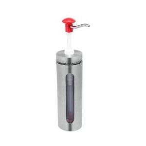 Gastro-Inox Doseerdispenser met kijkvenster en rode drukknop - GAS-503117