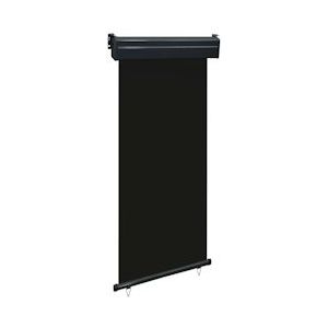 vidaXL Balkon zijluifel 100 × 250 cm zwart - zwart 48412