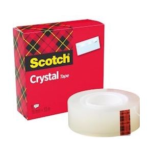 Scotch Plakband Crystal ft 19 mm x 33 m, doos met 1 rolletje - 395512