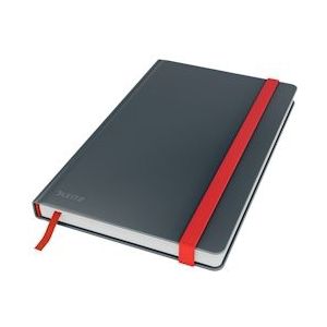 Leitz Cosy notitieboek met harde kaft, voor ft A5, gelijnd, grijs - grijs Papier 44810089