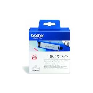 Brother DK22223 - Originele Maat Etiketten - Breedte 50mm x 30,48 meter - Zwarte tekst op witte achtergrond - wit DK22223