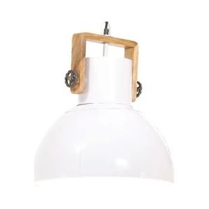 vidaXL Hanglamp industrieel rond 25 W E27 40 cm wit - 320538