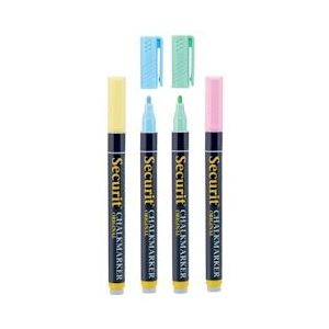 Securit® Originele Krijtstift Set Van Vier Pastelkleuren 1-2 mm|0,1 kg - meerkleurig Kunststof BL-SMA100-V4-PAS