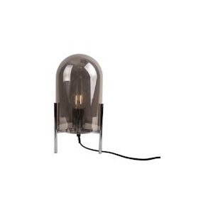Leitmotiv Tafellamp Glas Bell - Grijs, Chroom frame - 30x16cm - grijs Glas 8714302691881