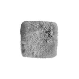 Zitkussen schapenvacht grijs vierkant - stoelkussen LxB - grijs 19046