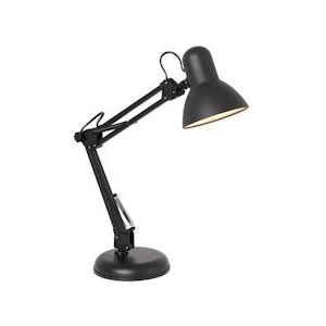 Mexlite Tafellamp 3456ZW dimbaar 1-l. E27-fitting - zwart Metaal 3456ZW