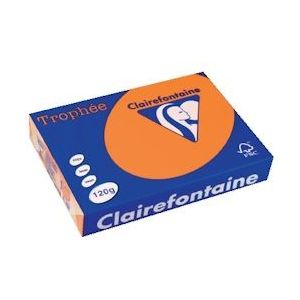 Clairefontaine Troph�ée Pastel, gekleurd papier, A4, 120 g, 250 vel, oranje - 3329680120509