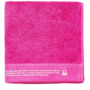Benetton - United Colors of Benetton - Badhanddoek - Fuchsia - 100% Biologisch Katoen