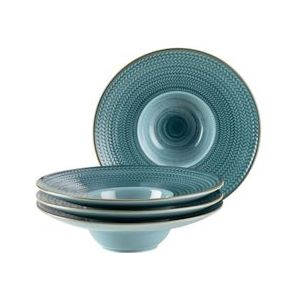 MÄSER pastabord 26,2 cm BLAUW set van 4, 593329 - blauw Porselein 935016