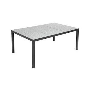 Oviala Business Tuintafel met mozaïekeffect, keramiek, 182 cm - grijs 109417