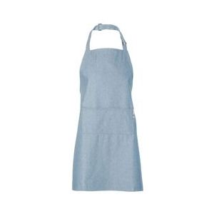 Chefs Fashion - Keukenschort - Lichtblauw Denim schort- 2 zakken - Simpel verstelbaar - 71 x 82 cm - one size blauw Schort-LB Denim-9341