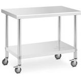 Royal Catering werktafel - 60 x 100 cm - 155 kg capaciteit - - Roestvrij staal 4062859128287