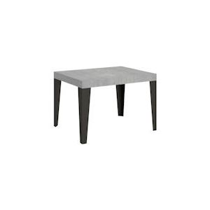 Itamoby Uitschuifbare tafel 70x110/194 cm Antraciet Vlam Cement Structuur - 8050598200346