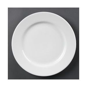 Olympia Whiteware borden met brede rand | 31 cm | 6 Stuks