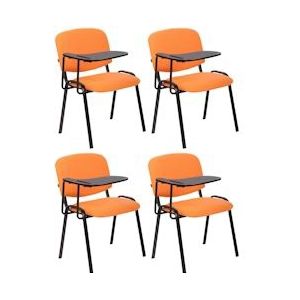 CLP Set van 4 stoelen Ken met klaptafel Stof oranje - 324999