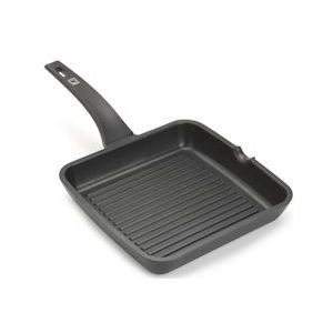 Pintinox gladde grillpan Efficient van geperst aluminium met antiaanbaklaag, zwart, 28 cm - 2952028