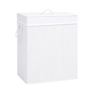 vidaXL Wasmand 100 L bamboe wit - 320744