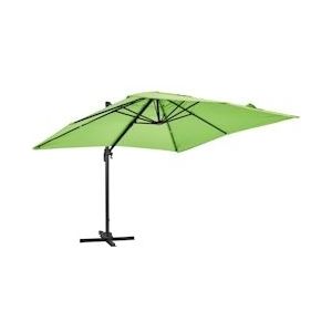 Oviala Business Vierkante aluminium parasol van 3 x 3m - Oviala - groen Aluminium 102363