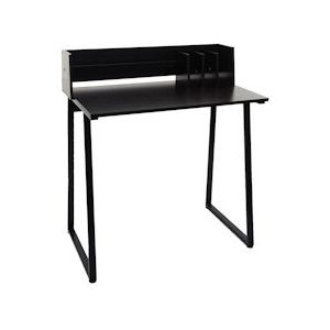 Mendler Bureau HWC-K69, laptoptafel bureautafel, 82x51cm 3D structuur, metaal MDF ~ zwart - zwart Metaal 96770+0