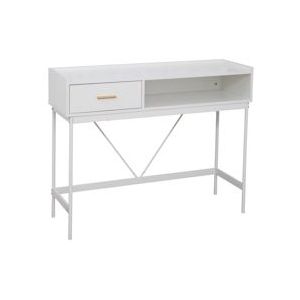 SVITA VALEO smalle consoletafel met plank, staande plank, gangtafel met lade, wit - wit Vervaardigd hout 98583