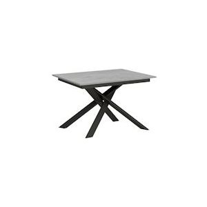 Itamoby Uitschuifbare tafel 90x120/180 cm Ganty Cemento met rand in dezelfde kleur als Antraciet structuur - VE120TBCGANTY-CM-AN