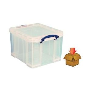 Really Useful Box 35 liter, transparant, per stuk verpakt in karton - 5060231630396