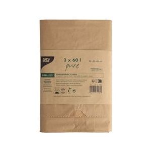 PAPSTAR, Compost zakken van papier "pure" 60 l 85 cm x 55 cm x 23 cm bruin , 2-laags - bruin Papier 4002911693599