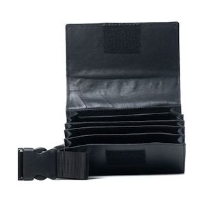 Horeca portemonnee - Zonder Munthouder - Heupband - Klittenband - Leer - Zwart - zwart LD-O606Azondermuntho