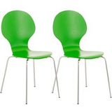 CLP Set van 2 stapelstoelen Diego groen - 15972634