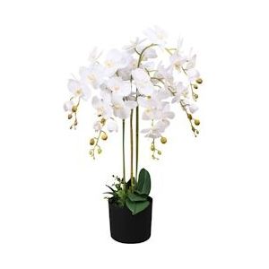 vidaXL-Kunstplant-met-pot-orchidee-75-cm-wit