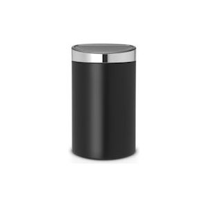 Touch Bin 40 ltr, Brabantia - mat zwart, mat RVS - 55114847