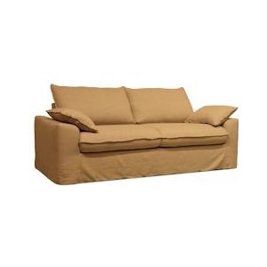 Oviala Business Sofa in halflinnen stof 3 zits oker - geel 107664