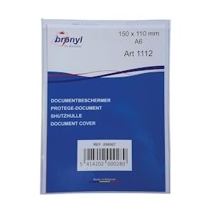 Bronyl U-mapje uit transparante PVC van 180 micron, ft A6, Pak van 10 - 5414202000280