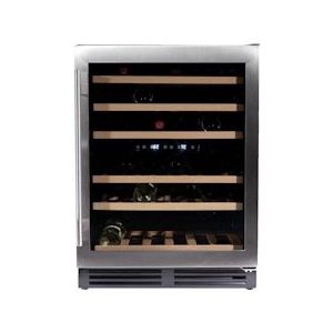 Vinata Premium Wijnklimaatkast Vernale - Vrijstaand en Onderbouw - RVS - 51 flessen - 82 x 59.5 x 58 cm - Glazen deur