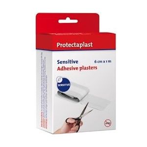 Protectaplast Sensitive pleister, ft 6 cm x 1 m, op rol - 8068PH