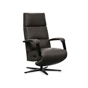 Oviala Business Elektrische fauteuil in zwart leer - zwart 107257