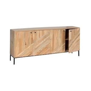 Mendler Dressoir HWC-L95, ladekast dressoir, massief hout mango 79x176x42cm, naturel - bruin Massief hout 103179