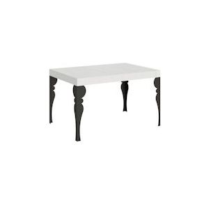 Itamoby Uitschuifbare tafel 90x130/390 cm Paxon Antraciet Witte Asstructuur - 8050598014202