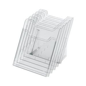 Exacompta 60258D 1x folderhouder tafelmodel met 5 vakken voor formaat A4 verticaal, transparant - transparant Synthetisch materiaal 60258D