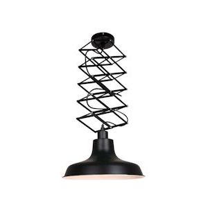 Mexlite Hanglamp 7654ZW dimbaar 1-l. E27-fitting - zwart Metaal 7654ZW