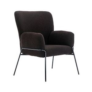 SVITA FREIA Loungestoel modern met armleuningen Cocktailstoel Gestoffeerde stoel Zwart - zwart Multi-materiaal 98972