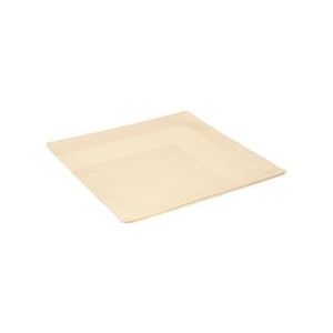 LTITEX - Tafelkleed creme met satijnen band 100 x 100 cm - beige 631510010014