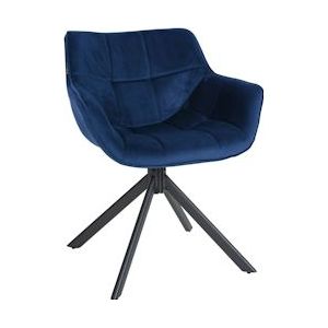 CLP Eetkamerstoel Westport Fluweel blauw - 321232