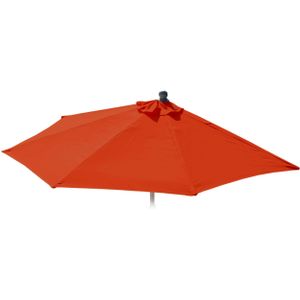 Mendler Vervanghoes voor Parla halfronde parasol, parasolhoes vervanghoes, 300cm stof/textiel UV 50+ 3kg ~ terracotta - oranje Textiel 81668