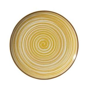 METRO Professional Plat Bord Madleen, aardewerk, Ø 26 cm, geel, 6 stuks - geel Steengoed 483805