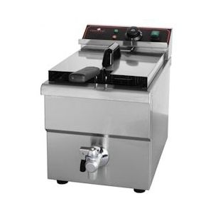 Friteuse met Aftapkraan - 8 Liter - 3,3kW - 290x500x(H)420mm